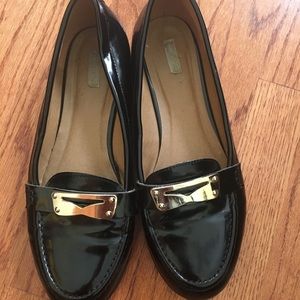 Black loafers